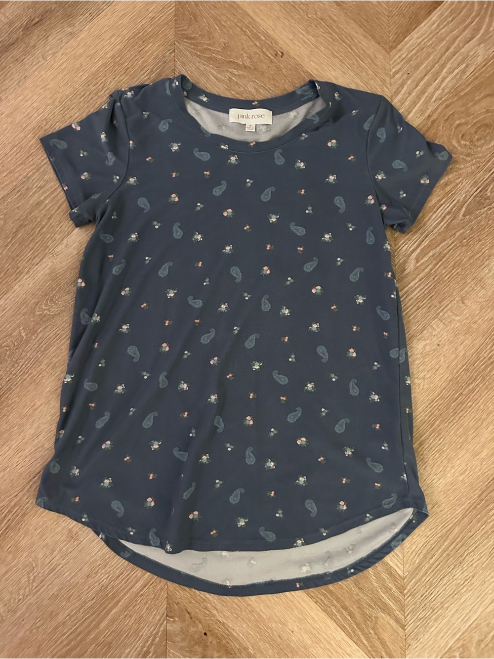 Pink Rose Navy Paisley & Floral Shirt
